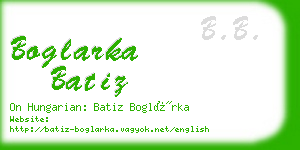 boglarka batiz business card